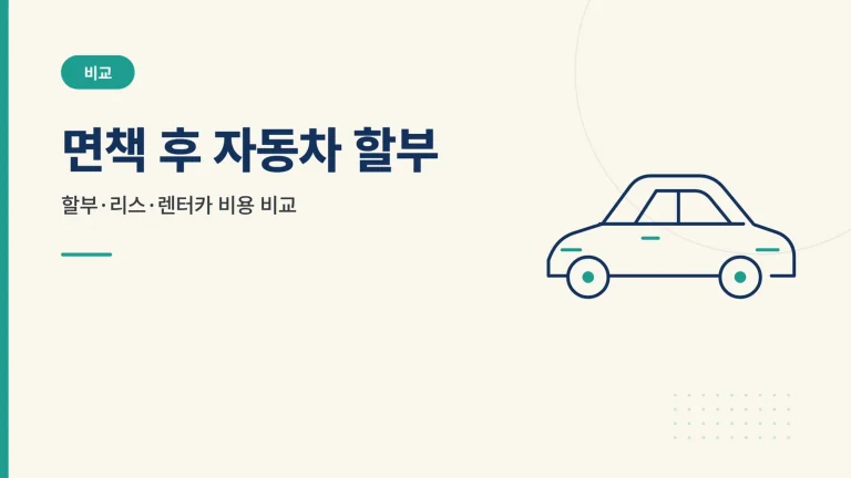 개인회생 면책 후 자동차 할부 썸네일